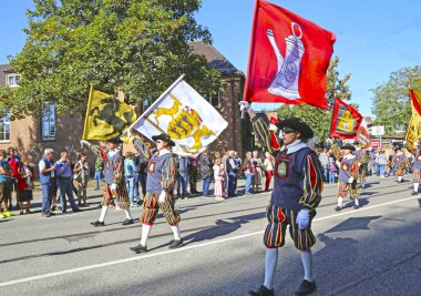 Stuttgart, Almanya-30 Eylül 2018: bira festivali, şenlikli pr