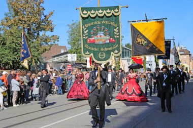 Stuttgart, Almanya-30 Eylül 2018: bira festivali, şenlikli pr
