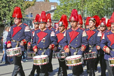 Stuttgart, Almanya-30 Eylül 2018: bira festivali, şenlikli pr