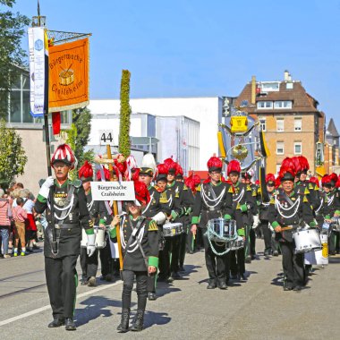 Stuttgart, Almanya-30 Eylül 2018: bira festivali, şenlikli pr