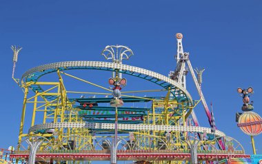 Stuttgart, Almanya - 30 Eylül 2018: bira festivali, fuar alanı