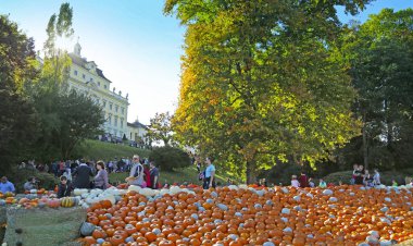 Ludwigsburg, Almanya-16 Ekim 2016: balkabağı festivali