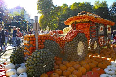 Ludwigsburg, Almanya-16 Ekim 2016: balkabağı festivali