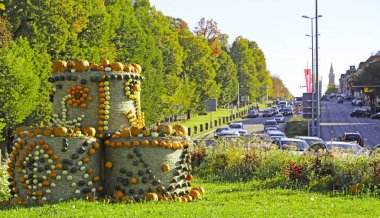  Ludwigsburg, Almanya-16 Ekim 2016: balkabağı festivali