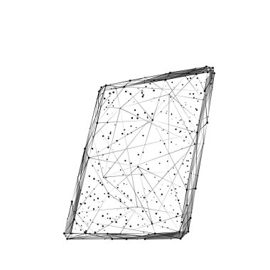 Tablet düşük Poli Bw