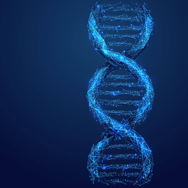 DNA link. Science Technological concept. 