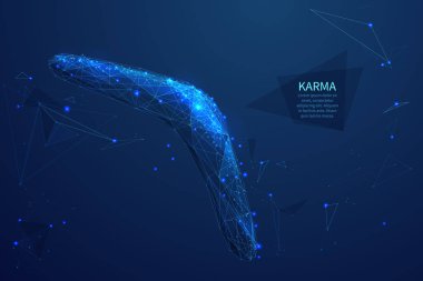 Karma düşük poli sanat illüstrasyon