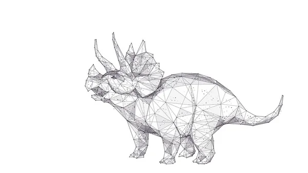 Triceratops abstractos como concepto de boceto animal — Archivo Imágenes Vectoriales