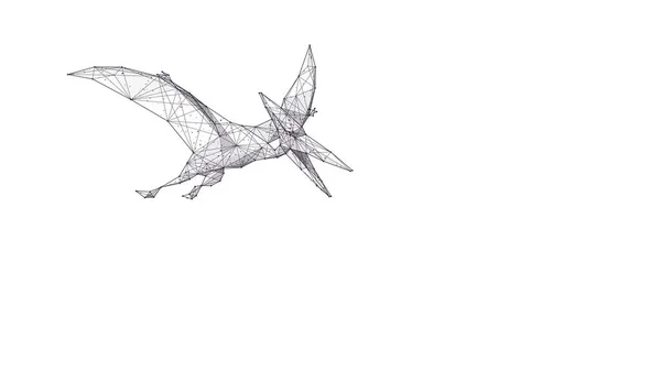 Abstrakt polygonal illustration av pterodaktylus — Stock vektor