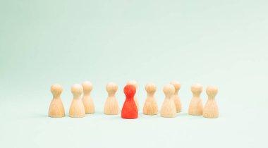 Grup lideri, takım olarak çalışıyor, yeni fikirler, hedefler, planlar ve başarı stratejisi, takım çalışması ve liderlik konsepti