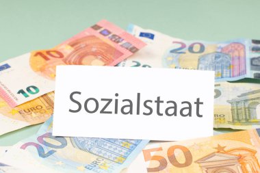 Refah devleti, Alman dili, yerleşik ağ, sosyal kurumlar, vatandaşların ekonomik ve sosyal refahını korumak ve teşvik etmek, eşit fırsat ilkeleri, adil dağıtım