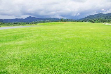 Çim ve göl park hill '.