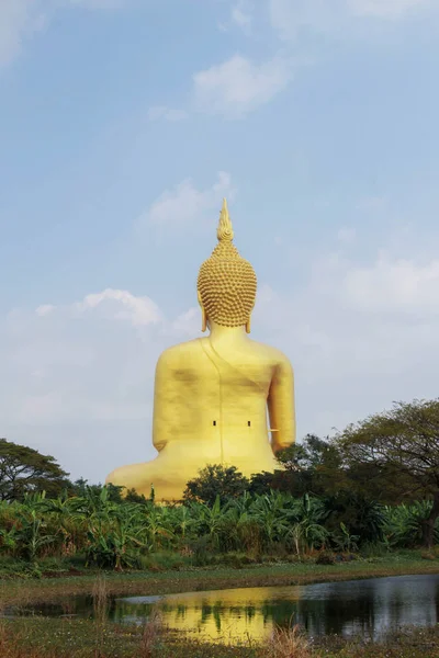 Big Buddha Tájon Egy — Stock Fotó