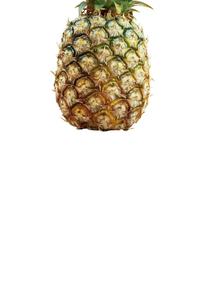 Beyaz Arka Planda Taze Ananas — Stok fotoğraf