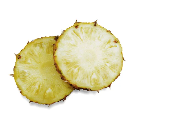 Pineapple Cut Ripe White Background — Stock Photo, Image