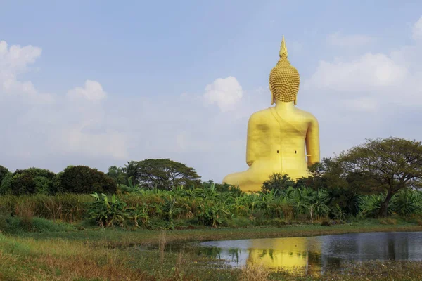 Boeddha Veld Het Platteland Van Thailand — Stockfoto