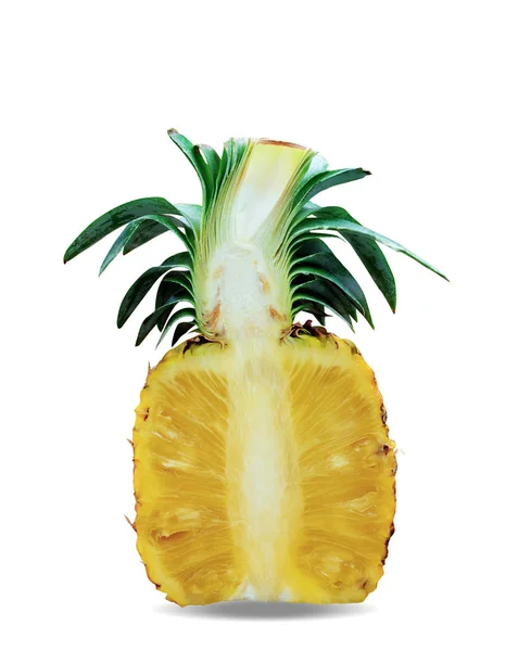 Pineapple Cut Half White Background — Stock Photo, Image