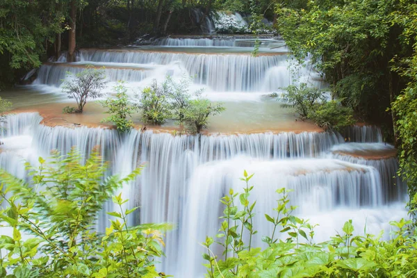 Cachoeira Com Belo Floresta Tailândia — Fotografia de Stock