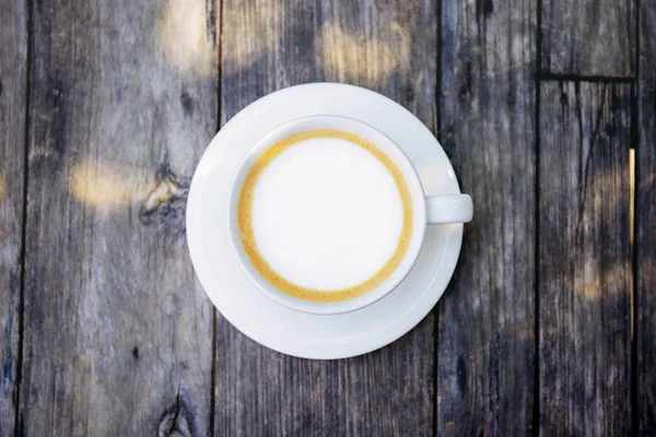 Coffe cup on wood. — Stock Photo, Image