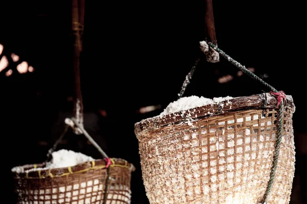 Salt Basket Hanging Fireplace Home Countryside — Stock Photo, Image