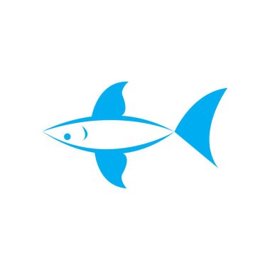 Balık Logosu ilüstrasyon vektör şablonu