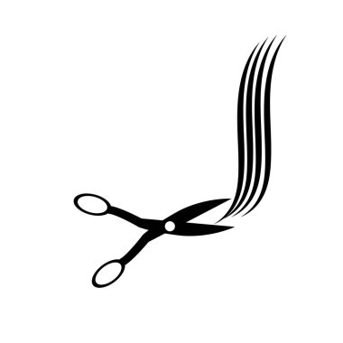 makas vektör ilüstrasyon simgesi tasarım şablonu