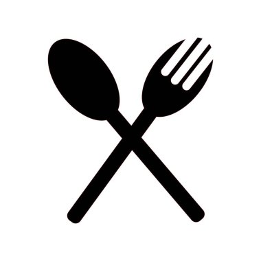 kaşık simgesi tasarımı ilüstrasyon vektörü templa