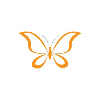 Kelebek Logo Şablonu Vektör simgesi tasarımı