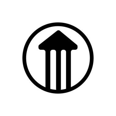 Sütun logosu tasarımı ilüstrasyon vektör şablonu