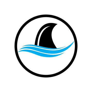 Shark Logo Şablonu Vektör Tasarım İlülasyonu