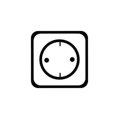 soket elektrik simgesi tasarımı ilüstrasyon vektör şablonu