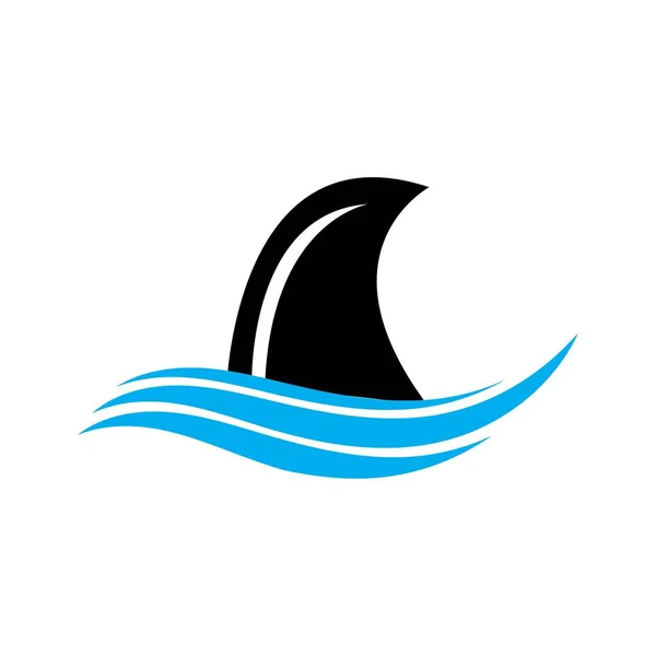 Shark Logo Template Diseño Vectorial Ilustración — Archivo Imágenes Vectoriales