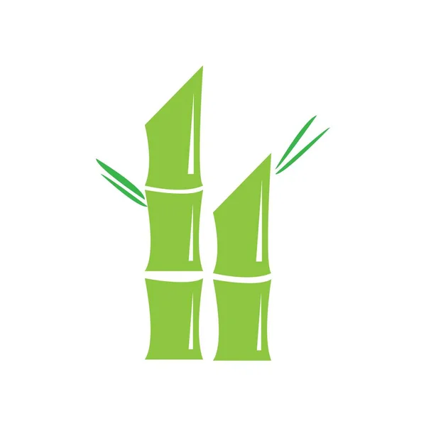 Bambu Árvore Logotipo Ilustração Vetor Modelo —  Vetores de Stock