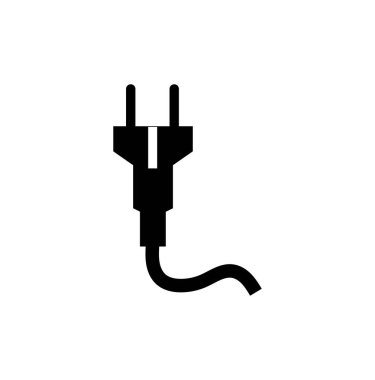 Elektrikli steker simge vektör tasarımı temposu