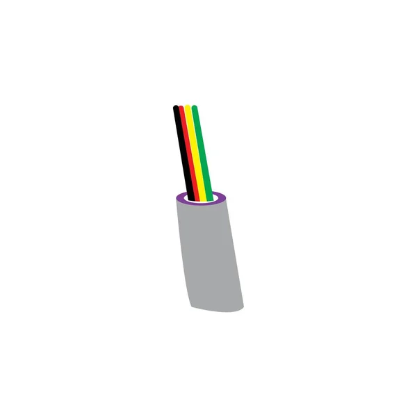 Πρότυπο Φορέα Σχεδίασης Λογότυπου Καλωδίου — Διανυσματικό Αρχείο