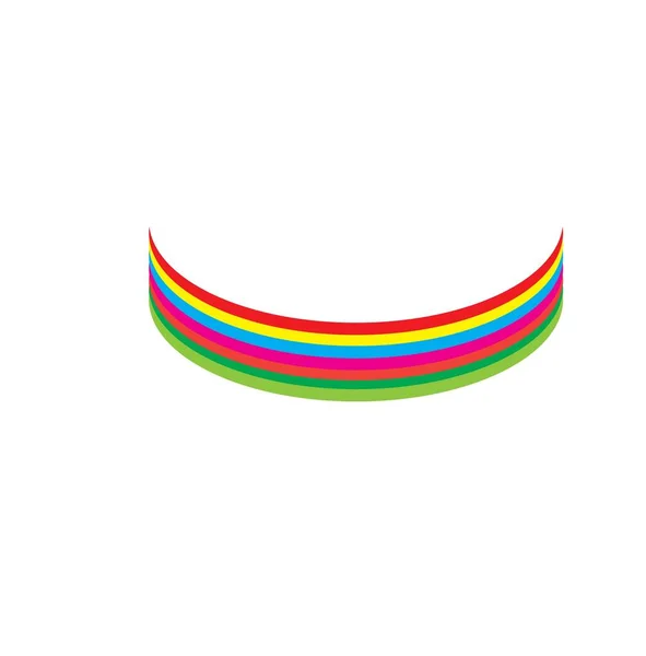 Arco Iris Ilustración Logo Vector Plantilla — Vector de stock