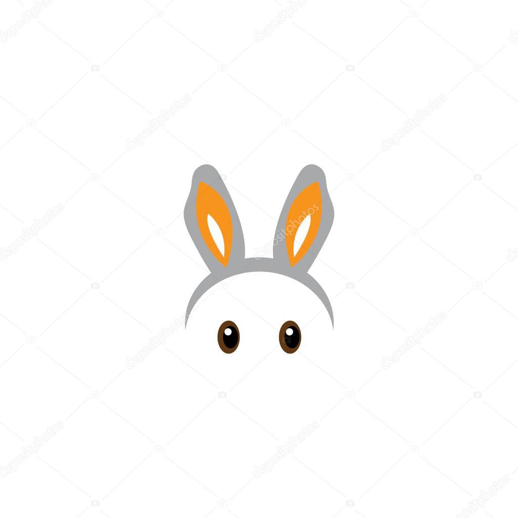 Rabbit Logo template vector icon illustration desig