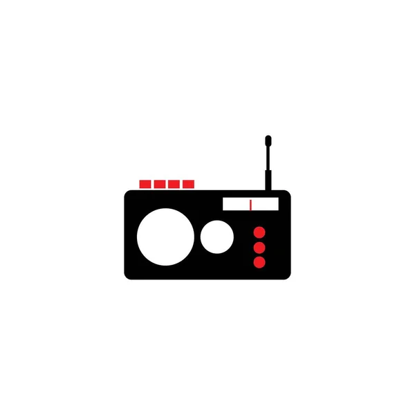 Radio Broadcasting Pictogram Logo Vector Desig — Stockvector