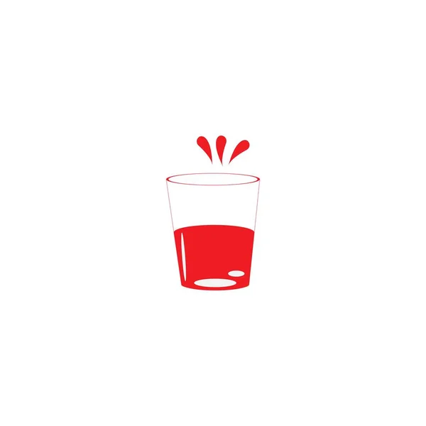Bebida Vidrio Vector Diseño Ilustración Templa — Vector de stock