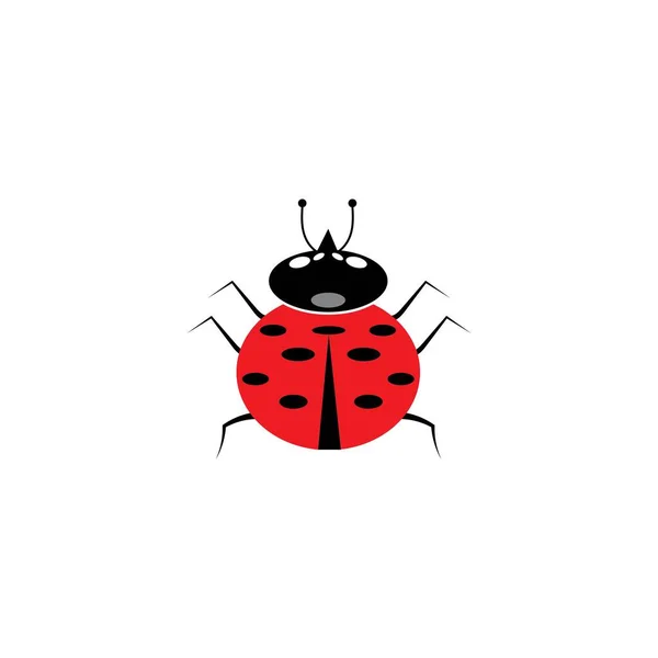 Ladybug Vector Design Icon Templa Лицензионные Стоковые Иллюстрации