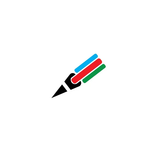 Логотип Олівця Векторний Дизайн Значок — стоковий вектор