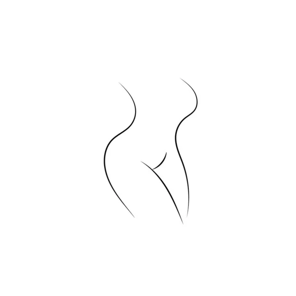 Body Woman Ilustration Design Vector Icon Templat — Stock Vector