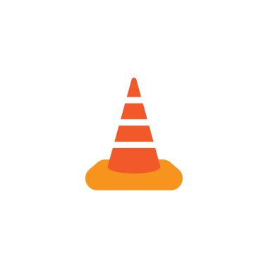 Trafik konisi ilüstrasyon tasarım şablonu