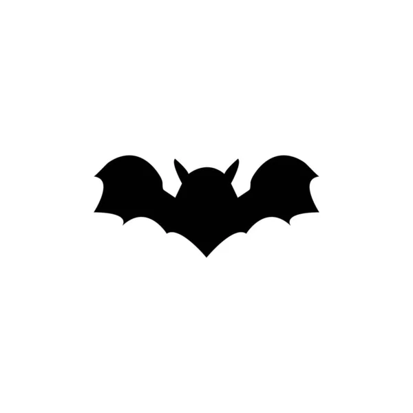 Bat Ilustration Logo Vector Template — Stock Vector