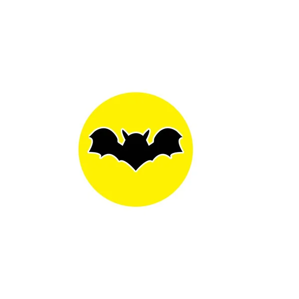 Bat Ilustration Logo Vector Template — Stock Vector