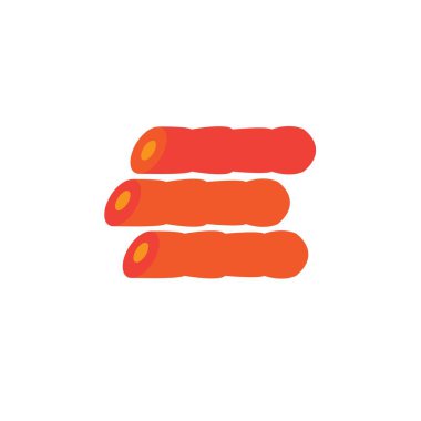 Havuç ilüstrasyon logo vektör şablonu