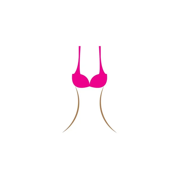 Bra Vector Design Ilustration Icon Templa — 스톡 벡터