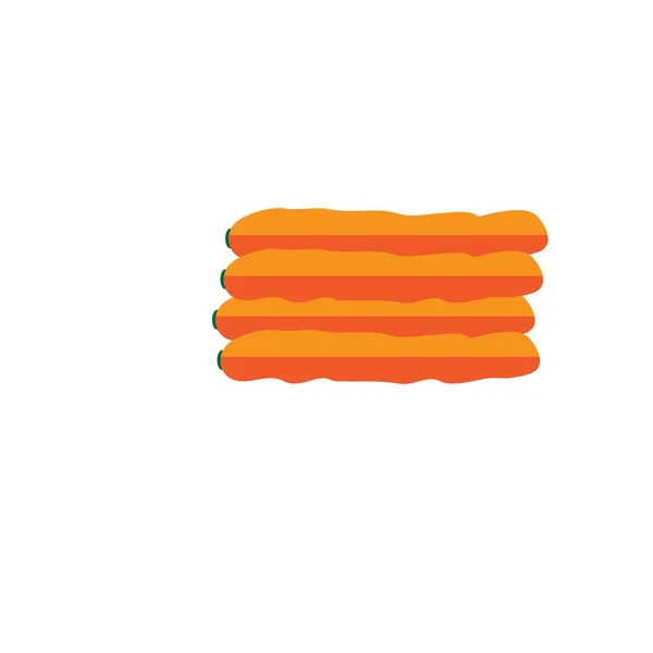 Carrot Ilustration Logo Vector Template — Stock Vector