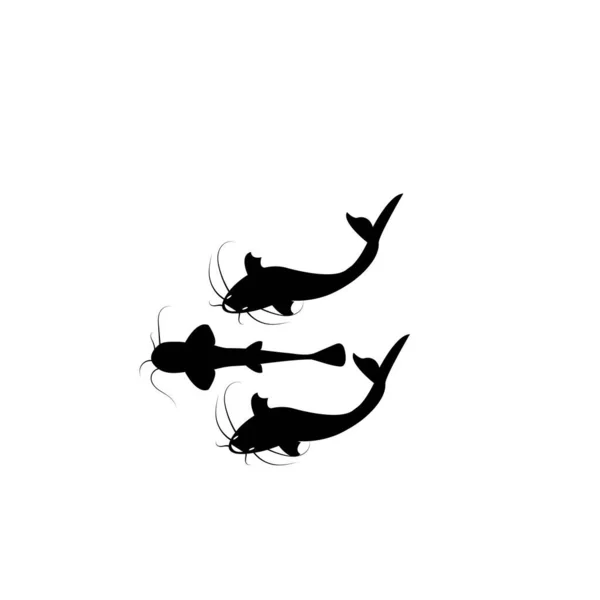 Desenho Vetor Catfish Ícone Ilustração Templa — Vetor de Stock