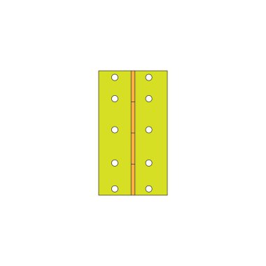 Kapı menteşesi vektör tasarımı ilüstrasyon simgesi logo temposu